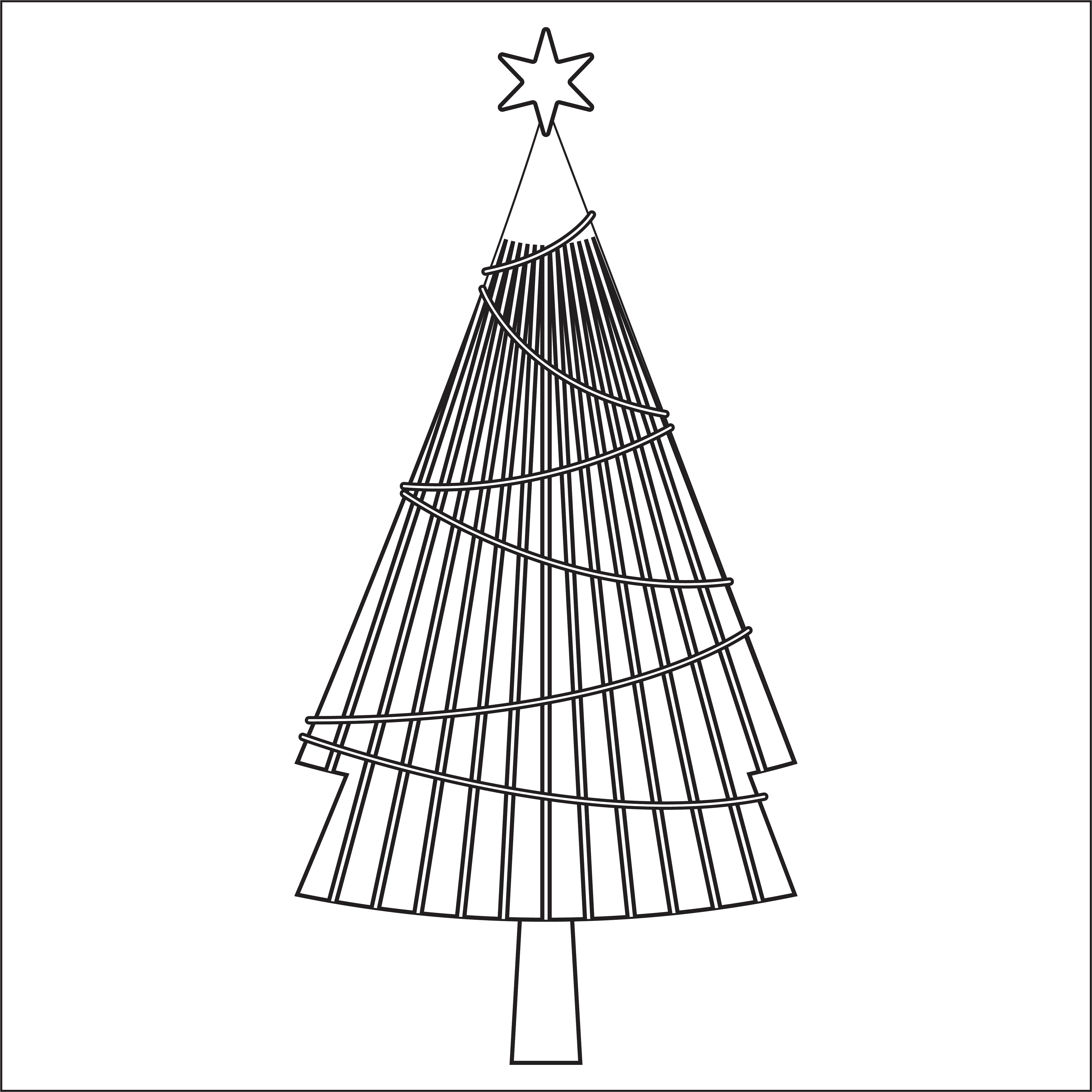 Folded Christmas Tree Templates