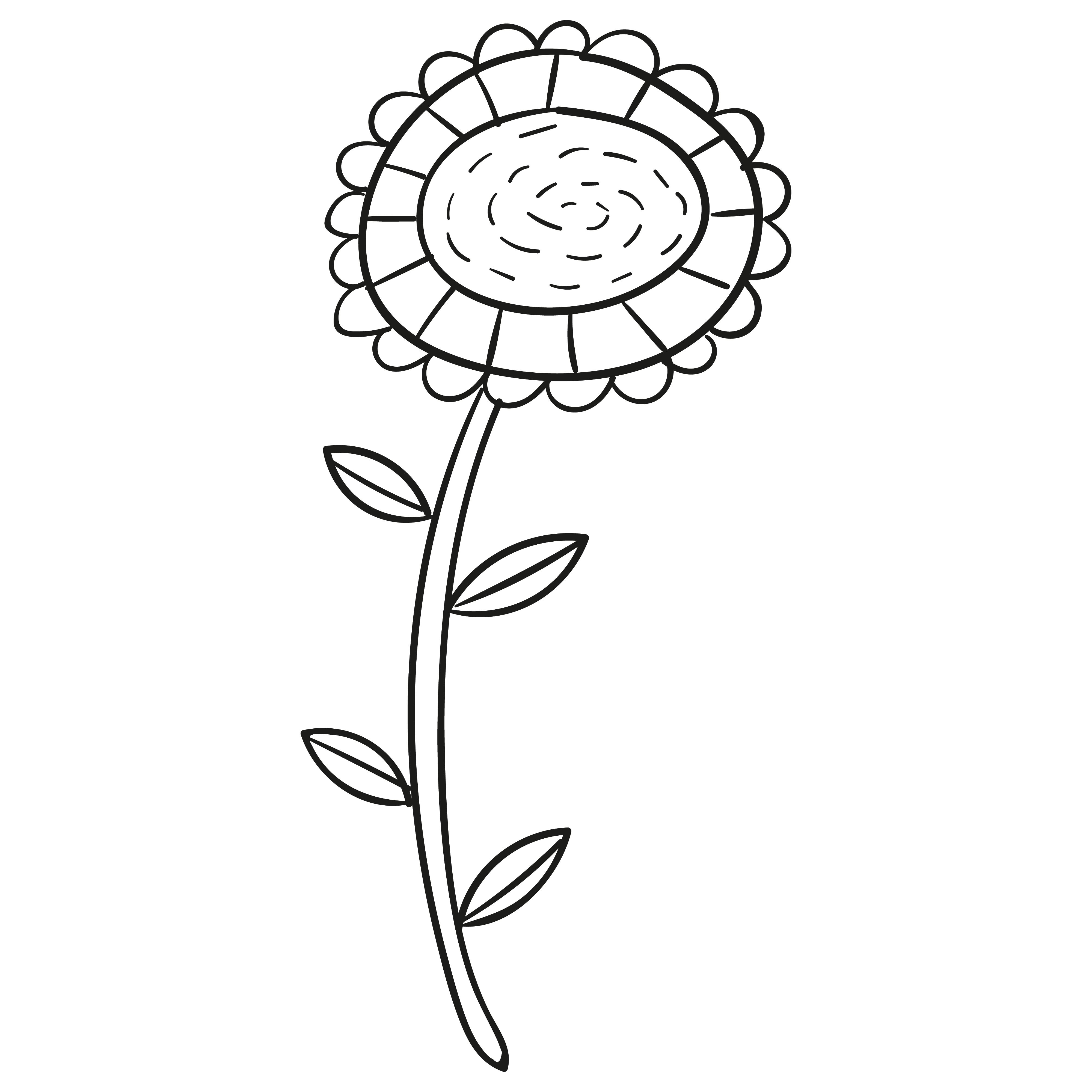 Sunflower Cut Out Template