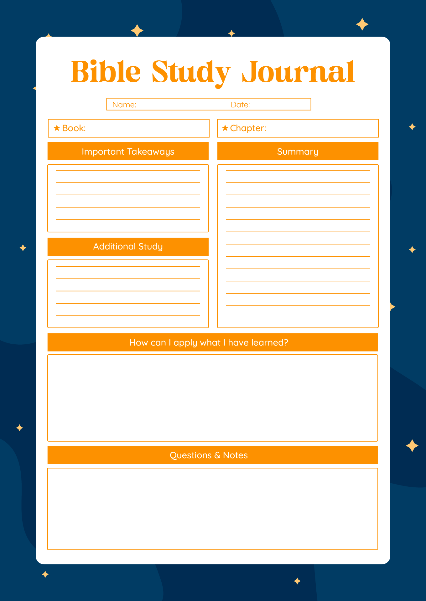 Bible Study Journal
